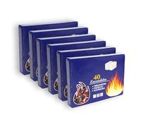 BESCH Pack 6 Pastillas de Encendido para Barbacoas y Chimeneas - Encendido Rápido y Seguro - Iniciador de Fuego Sólido para Leña, Carbón y Fogatas - Ideal para Camping y Exterior