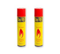 BESCH Pack de 2 Gas Butano para Mecheros 300ml - Recarga Universal para Encendedores Recargables, Compatible con Clipper, Válvula Precisa, Gas Ultra Refinado