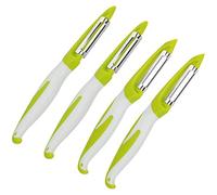 BESLIME Pelador de acero inoxidable - 4 piezas multifunción de velocidad pelador cuchillo rebanador es perfecto para pelar verduras y frutas
