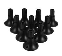 BESPORTBLE 10 Piezas Base de Lámpara Solar de Exterior Negra, Repuesto ABS | Montaje para Poste, Uso en Porche y Paisajismo, Ligero y Resistente, para Luminarias Solares