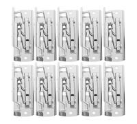 BESPORTBLE 10 Piezas Clips Metálicos para Portapapeles, Carpeta Pinza de Hierro Plata, Agarre Fuerte, Superficie Lisa, Boca Texturizada, Ancho Ajustable, para Escuela y Hogar