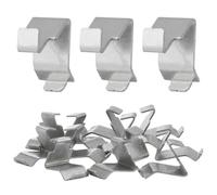 BESPORTBLE 12 Piezas Clips Metálicos para Estantes de Gabinete, Plata, | Soporte Resistente y Ligero, Instalación Sencilla, para Archivador y Librería, Diseño Simple