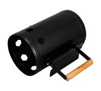 BESPORTBLE 2 Piezas Barril para Iniciar Fuego de Carbón de Acero Negro, | Pared Gruesa, Refuerzo de Tornillo Extra, Placa Aislante, Cuerpo Robusto, para Uso Exterior y Camping Color Aleatorio