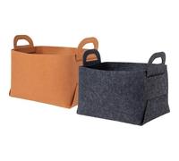 BESPORTBLE 2 Piezas Caja de Almacenamiento de Fieltro Asa, Gran Capacidad | Organizador Blando y Moderno, para Dormitorio y Salón, Adecuado para Correo y Papelería en Casa