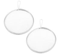 BESPORTBLE 2 Piezas Cedazo de Acero Inoxidable Redondo para Lodo con Mango Cómodo, Malla Fina para Filtrado Uniforme en Cerámica y Esmalte, Adecuado para Modelado de Arcilla