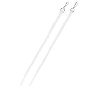 BESPORTBLE 2 Piezas Varilla de Cortina Acrílica de 43cm con Gancho | Acero Inoxidable y Acrílico Transparente, Agarre con Clip Metálico, para Ventanas y Paneles