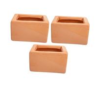BESPORTBLE 3 Piezas Macetero Cuadrado De Terracota Macetero De Flores Macetas De Barro Maceta De Jardín Maceta Balcón Jardinera De Terracota Jardineras Al Aire Florero Plantador Único