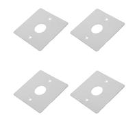 BESPORTBLE 4 Piezas Placa de Cubierta Ciega de Acero Inoxidable para Interruptor Individual, Tamaño 8.6x8.6 Cm, con Orificio de 1 Pulgada, Superficie Lisa y Fácil Instalación para Cajas