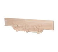 BESPORTBLE Aplique de Madera Tallada Estilo Europeo para Muebles 34, 5cm | 3d, Patrón Floral Tallado a Mano, Acabado Marrón, 9cm de Ancho y 0, 8cm de Grosor