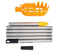 BESPORTBLE Barra Metálica Ajustable 180cm Cesta de Recogida de Otoño | Mango Ergonómico y Ligero, Control Cómodo, Acero Inoxidable Resistente, Adecuado para Jardín y Huerto