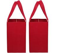 BESPORTBLE Bolsa de Vino de Fieltro para 2 Botellas Color Rojo Vino Práctica y Duradera Adecuado para Fiestas y Uso Diario Set de 2 Piezas