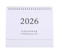 BESPORTBLE Calendario de Escritorio 2026 Plegable de Papel Blanco para | Formato Sobremesa, Diseño Minimalista Moderno, Uso en Casa y Oficina, Adecuado para Personas Ocupadas