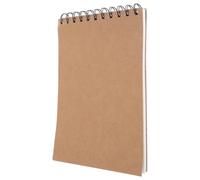 BESPORTBLE Cuaderno de Dibujo A5 para Estudiantes Encuadernación en Espiral y Páginas sin Rayas, Diseño Portátil y Papel Kraft Marrón para Dibujo Casual y Manualidades