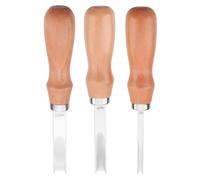 BESPORTBLE Cuchillos Biseladores para Cuero 4 Mm, 8 Mm y 10 Mm, 3 Piezas, Herramienta de Biselado Manual para Trabajos DIY y Marroquinería Casera