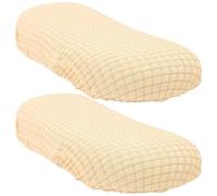 BESPORTBLE Fundas Beige para Par de 1 Reposabrazos Silla de Oficina | Poliéster Elástico, Ajuste Antideslizante, Protección para Silla, Escritorio y Gaming