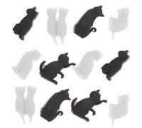 BESPORTBLE Marcadores Forma de Gato Identificadores Creativos de Silicona 12 Material Duradero y Diseño Único Color Aleatorio para Vasos de Vidrio para Fiestas y Eventos