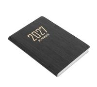 BESPORTBLE Planificador de Bolsillo A7 2027 Negro Semanal y Calendario | Papel y Pu, Diseño Compacto Profesional, para Oficina y Estudio, Seguimiento de Citas