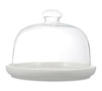 BESPORTBLE Plato de Postre de Reunión Mini Soporte para Pasteles, Diseño Transparente Original de Cerámica y Vidrio, Bandeja Multiusos para Exhibir Postres en Fiestas