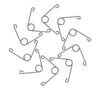 BESPORTBLE Resortes de Torsión para Tijeras de Podar Manuales, 10 Piezas | Repuesto para Herramientas de Jardinería, Instalación Fácil, Tensión Exacta, Rebote Estable, Color Plata