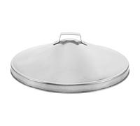 BESPORTBLE Tapa Redonda de Acero Inoxidable para Fogata, 28cm, Plata | Cubierta para Apagado Seguro, Evita Reavivamientos, Uso en Campamentos y Chimeneas, todo Clima