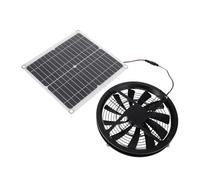 BESPORTBLE Ventilador Extractor Panel Solar con Gallinero E Invernadero | Ventilación Automática, Intercambio de Aire Renovado, Uso Anual, para Cobertizos y Gallineros Exteriores, Negro
