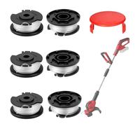 BESPOTCL 6 bobinas de hilo de repuesto para Einhell GE-CT 18/28 Li, compatible con desbrozadora inalámbrica GE-CT 18/260 Li & GE-CT 18/28 Li TC, hilo de nailon 1,6 mm x 5 m con cubierta para
