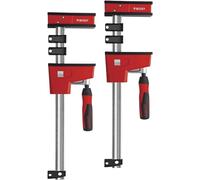BESSEY 2 abrazaderas de cuerpo REVO KRE30-2K-SET, envergadura de 300 mm, proyección de 95 mm, carcasa de plástico reforzada con metal para mayor potencia y seguridad, peso 2,15 kg