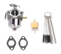 Besshepplo Kit de carburador para Worksite PC2387 AM122006 con juntas, filtro de combustible y juego de herramientas de limpieza de chorro de suciedad de carbono para piezas de cortacésped, modelos de