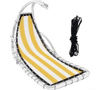 Besshepplo Teslin - Funda de repuesto para silla de columpio de jardín, tela de repuesto para silla colgante de malla que se adapta a la mayoría de sillas colgantes de patio, tela de repuesto (rayas