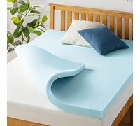 Best Price Mattress Cubrecolchón de Espuma viscoelástica con ventilación de 7,62 cm, con infusión de Gel, Certificado CertiPUR-US, tamaño Queen, Color Azul