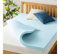 Best Price Mattress - Cubrecolchón (Espuma con Memoria, 2,5 Pulgadas), gomaespuma Gel, Azul, Full