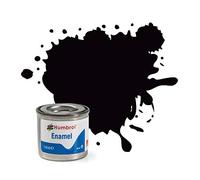 Best Price Square Enamel Paint 14ML NO85 Coal Black Satin AA0936 by HUMBROL