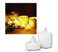 Best Season 067-32 - Velas con luz led (16 piezas: 6 velas grandes y 10 velas en portavelas, incluye baterías), color blanco