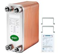 BestEquip Intercambiador de Calor de 60 Placas para La Industria HVAC Industria Láctea/Alimentos/Bebidas para Calefacción Adecuado, Industria de Refrigeración