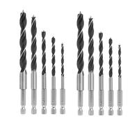 Bestgle 10 Pcs Brocas En Espiral Para Madera, Hexagonales De ¼" Para Madera, Accesorios Para Taladro Atornillador