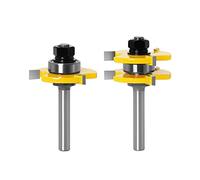 Bestgle 2 Piezas Brocas de Lengüeta y Ranura 8 mm, Brocas de Lengüeta y Ranura Herramienta de Fresado de Madera de Corte de la Máquina de Grabado