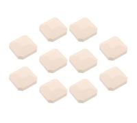 BESTOMZ 10 Piezas Briquetas Cerámicas 5x5 Cm para Parrilla de Gas | Cerámica Beige, Diseño Hueco Cuadrado, Uso en Ahumador y Rejillas, Cocción Uniforme y Alta Resistencia