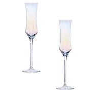 BESTOMZ 2 Copas de Cristal para Vino Tinto y Champán Boca Lisa, Hechas de Vidrio Resistente, Ideales para Uso en Casa con Familia o Amigos