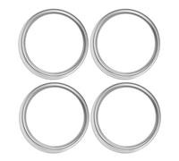 BESTOMZ 4 Aros de Acero Inoxidable para Tarros de Boca Ancha, Reemplazo del Anillo de Sellado Práctico y Cómodo, Pack de 4 Unidades para Conservas y Germinación