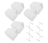 BESTOMZ 6 Juegos Organizador para Tablero Perforado y Caja de Almacenamiento para Panel Perforado, Plástico y Metal, Blanco, Diseño de Orificios Personalizados, para Perchas Metálicas