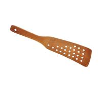 BESTOMZ Espátula de Madera Marrón 24 Agujeros para Cocinar, Utensilio Antiadherente y Cómodo para Uso en Cocina y Comedor