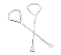 BESTOMZ Herramienta Manual para Extracción de Tapas Fácil de Limpiar 2 Piezas Abridor de Tapas de Latas de Acero Inoxidable Plata de Pintura en Botes y Cubos