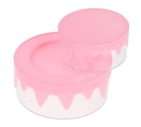BESTonZON 1juego Organizador De Manualidades Forma De Pastel De Caja De Almacenamiento Transparente Para Niñas Accesorio De Fiesta y De Cumpleaños
