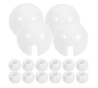 BESTonZON 24 Piezas Topes Elegante de Cuentas Verticales Persianas de Cadena, Plástico Blanco Instalación Fácil y Diseño Cortinas Enrollables