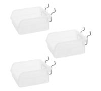 BESTonZON 3 Piezas Organizador de Almacenamiento para Tableros Perforados de Plástico y Hierro, Caja Cuadrada Resistente y Fácil de Transportar para Hogar y Garaje