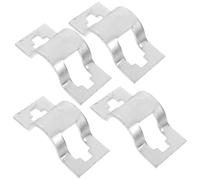BESTonZON 4 Piezas Abrazadera de Acoplamiento para Andamios Retenedor de Andamio de Hierro Color Plata Diseño de Doble Oreja y Vallas de Acero Reformas y Construcción