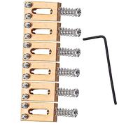BESTonZON 6piezas Sillines De Trémolo Doble Bloqueo Para Guitarras Eléctricas Puente De Cuerdas Distancia Accesorios De Reemplazo De Instrumentos