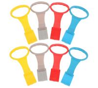BESTonZON 8piezas Parque Infantil para Bebés Anillos de Tracción de Seguro con Hebilla Desmontable para Cuna de Colores Amarillo Azul Gris Rojo para Ayudar Caminar