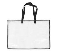 BESTonZON Bolsa para Portafolios de Arte Transparente con Cremallera y Asa Organizador Pequeño para Guardar Pósteres Dibujos y Documentos Almacenamiento Portátil para Estudiantes y