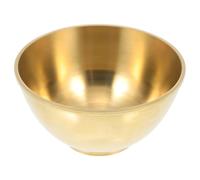 BESTonZON Cuenco de Cobre Dorado para Ofrenda Budista Material Resistente y Interior Liso, Adecuado para Uso en Interiores y Frente al Templo